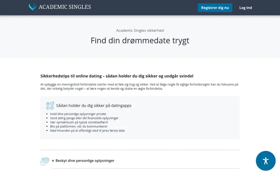 Academic Singles anmeldelse: sikkerhedssiden med råd mod svindel på datingsider