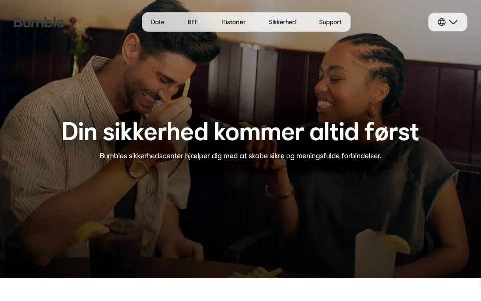 Bumble anmeldelse: Bumbles sikkerhedscenter på dansk