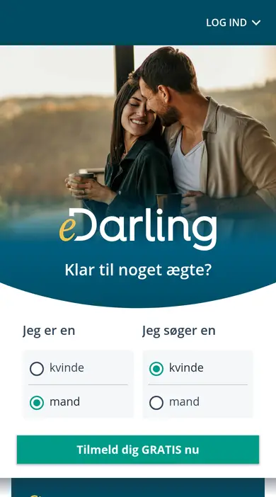 eDarling anmeldelse: edarling.dk i mobilens browser, da der endnu ingen app er